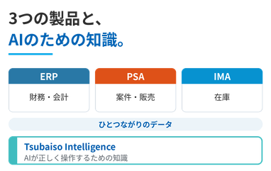 ERP・PSA・IMAの3製品と、AIが正しく操作するための知識 Tsubaiso Intelligence